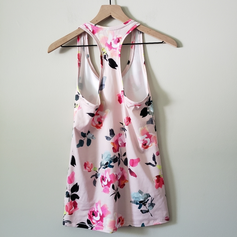 Athleta Shanti Tank Top Pink Floral Size Small - Picture 3 of 6